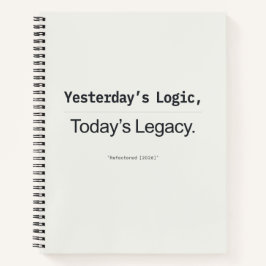 Yesterday's Logic Today's Legacy Developer Quote Notizbuch