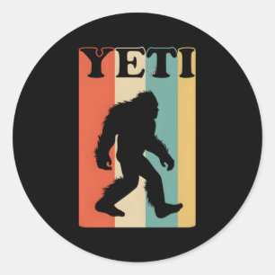 Yeti 1970 Regenbogen Runder Aufkleber