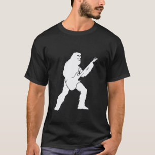 Yeti beim Jammen mit elektrischer Gitarre Silhouet T-Shirt