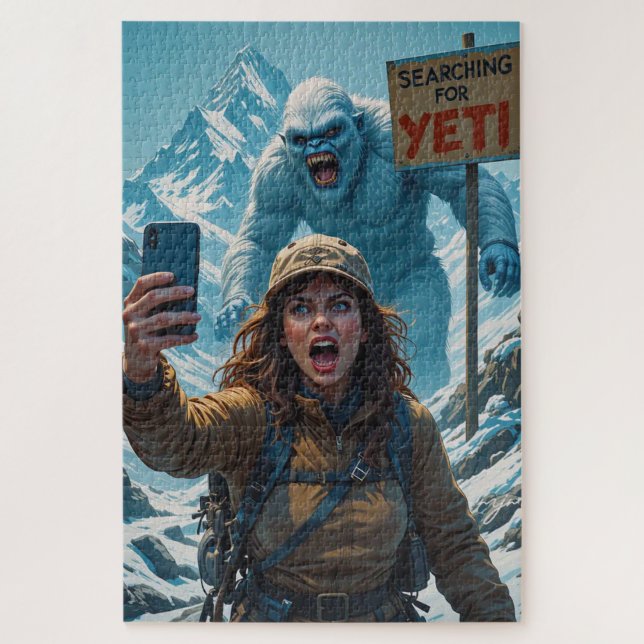 Yeti Bigfoot Sasquatch Selfie Mount Everest Puzzle (Vertikal)
