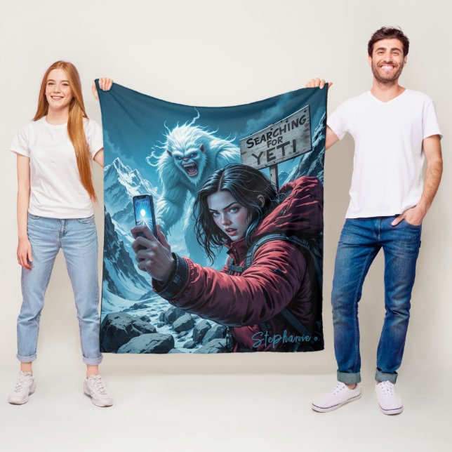 Yeti Bigfoot Sasquatch Selfie Search Team Fleecedecke (Beispiel)