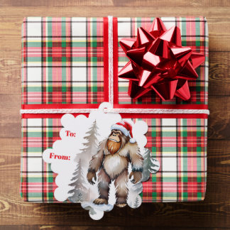 Yeti Christmas, Bigfoot, Sasquatch Weihnachten Ornament Karte