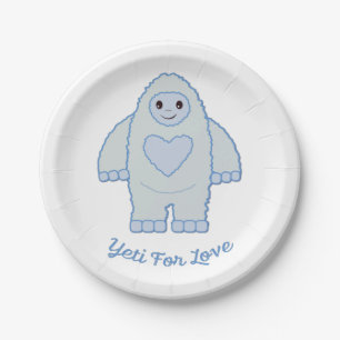 Yeti für Liebe Pappteller