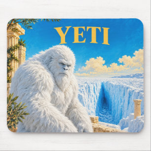 Yeti, Gothic Fantasy Monster Mousepad