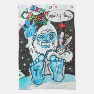 Yeti Holiday Hugs Geschirrtuch