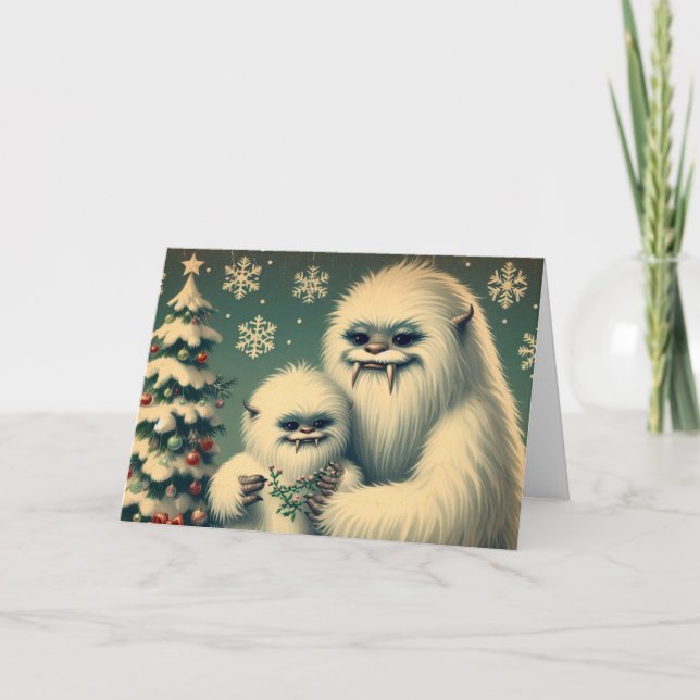 Yeti Holiday Karte (Vorderseite)