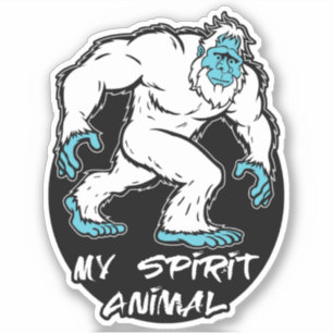 Yeti ist mein Geisttier Aufkleber