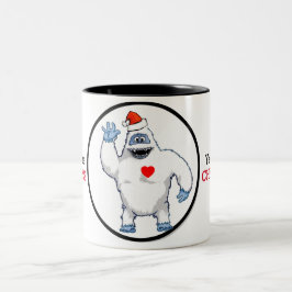 Yeti-Liebe-Weihnachten Zweifarbige Tasse