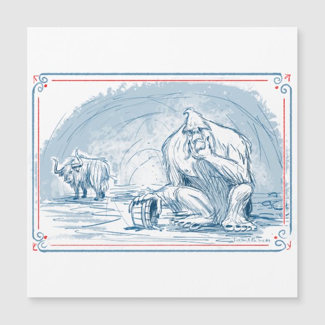 Yeti Magnetkarte (Vorderseite)