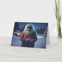 Yeti mit einer Nachricht