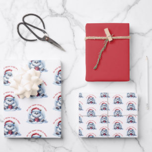 Yeti mit Geschenk - Nicht öffnen Geschenkpapier Set