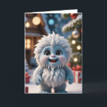 Yeti oder nicht... feiertagskarte<br><div class="desc">Diese bezaubernde Urlaubskarte verfügt über einen fröhlichen Cartoon,  den jugendlichen Yeti,  der Ihnen eine freudige Saison wünscht. Die innere Nachricht vermittelt warme Wünsche für eine glückliche Urlaubssaison. Ideal,  um gute Wünsche an Freunde und Familie zu senden. Diese Karte fügt Ihren Feiertagsgruß eine lustige & festliche Touch hinzu.</div>