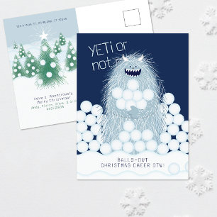 Yeti oder nicht - Weihnachtsfreude pur Feiertagspostkarte