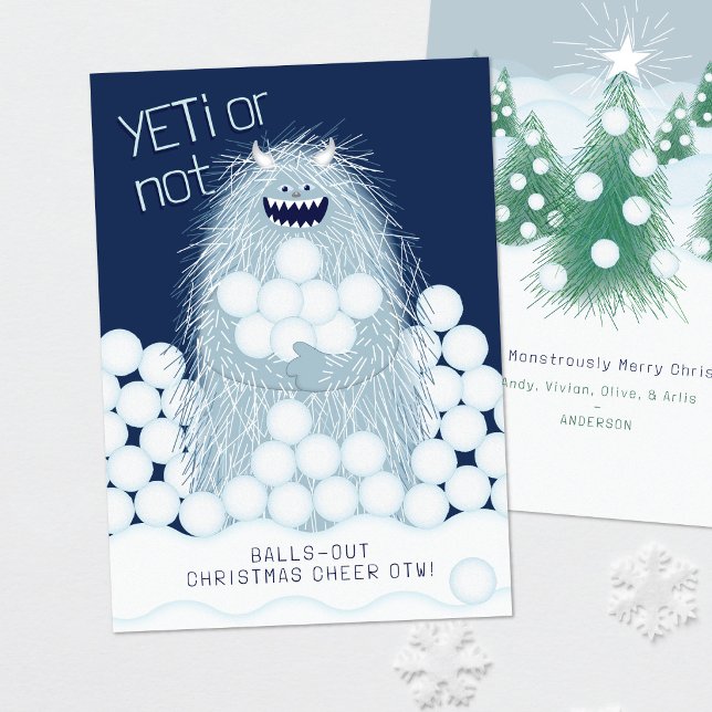Yeti oder nicht - Weihnachtsstimmung pur Feiertagskarte (Von Creator hochgeladen)