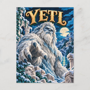 Yeti, Paper Cut Monster Postkarte
