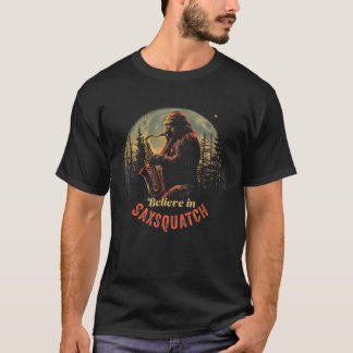 Yeti Playing Saophone SaSquatch friend T-Shirt