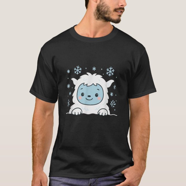 Yeti Pouch Design for Kids and Children Kawaii Sty T-Shirt (Vorderseite)