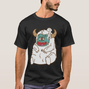 Yeti rauchen Snowman Creature Footprints Pullover
