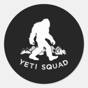 Yeti Squad Mountain Snow Runder Aufkleber