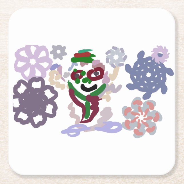 Yeti winter rock rechteckiger pappuntersetzer (Vorderseite)