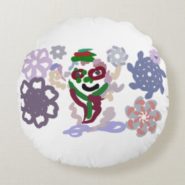 Yeti winter rock rundes kissen