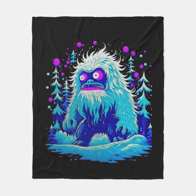 Yeti Winter Wonderland Fleecedecke (Vorderseite)