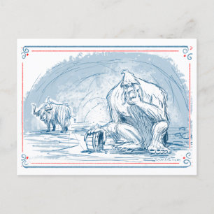 Yeti Yearns for Yak Yogurt Feiertagspostkarte