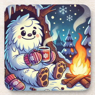 Yeti's Hideaway Cartoon Printed Drink Untersetzer
