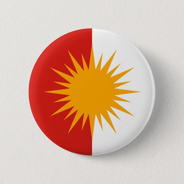 Yezidi Flaggen-Knopf Button (Vorderseite)