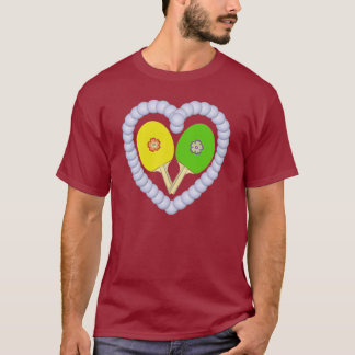 YG Ping Pong Blume Herz T-Shirt