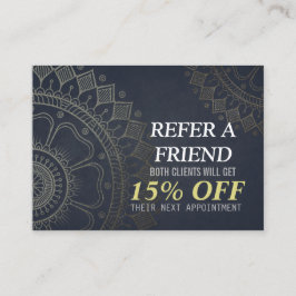 YGA Meditation Instructor Referenz Gold Mandala Empfehlungskarte