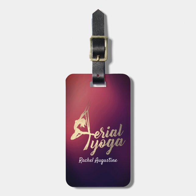 YGA Meditation Pilates Fitness Instructor Gepäckanhänger (Vorderseite vertikal)