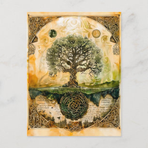 Yggdrasil, der nordische Baum des Lebens Feiertagspostkarte