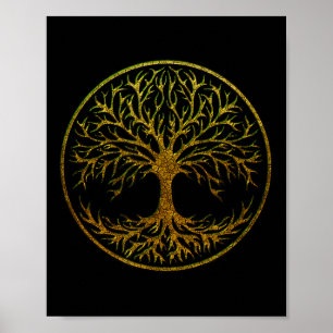 Yggdrasil, keltischer Baum des Lebens, nordische M Poster