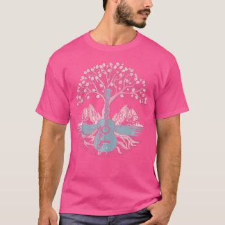 Yggdrasil Nature Musician Tree of Life Acoustic Gu T-Shirt