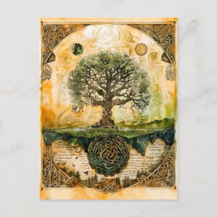 Yggdrasil the Norse Tree of Life Feiertagspostkarte