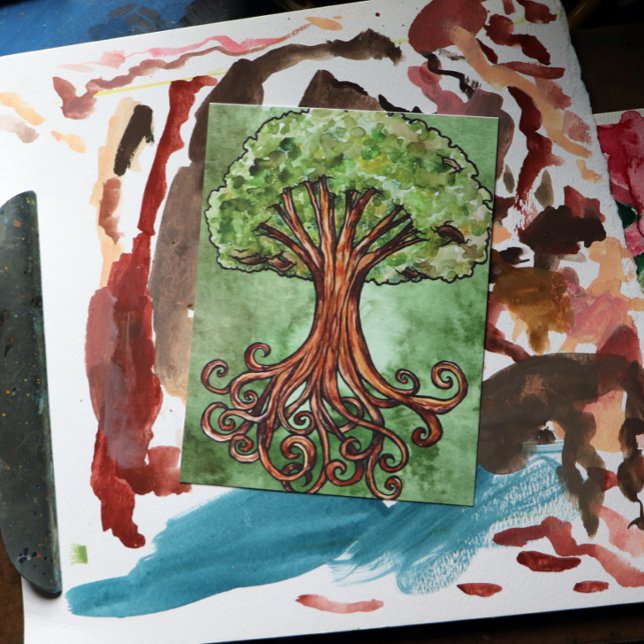 Yggdrasil Tree Norse Mythology Postkarte (Von Creator hochgeladen)