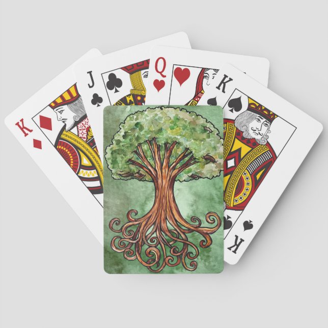 Yggdrasil Tree Norse Mythology Spielkarten (Rückseite)