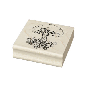 Yggdrasil Tree Norse Mythology Watercolor Gummistempel
