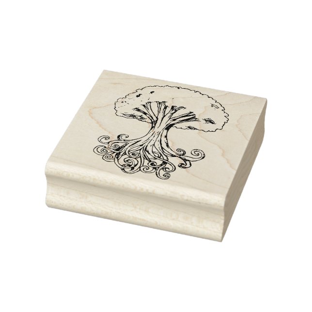 Yggdrasil Tree Norse Mythology Watercolor Gummistempel (Stempel)