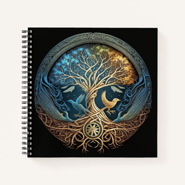 Yggdrasil Tree of Life Notizbuch (Vorderseite)