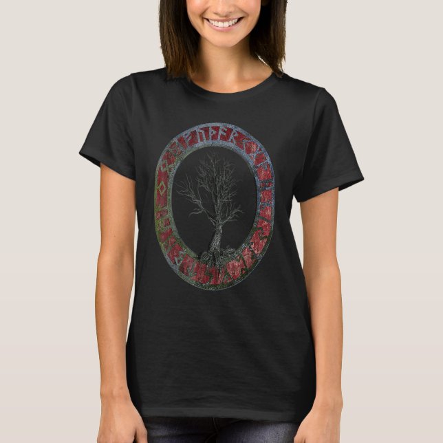 Yggdrasil Tree of Life World Tree T-Shirt (Vorderseite)