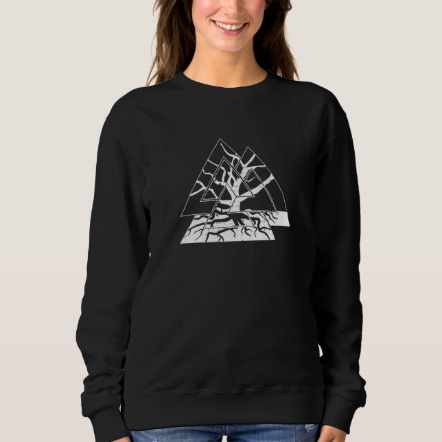 Yggdrasil und Valknut Sweatshirt (Vorderseite)