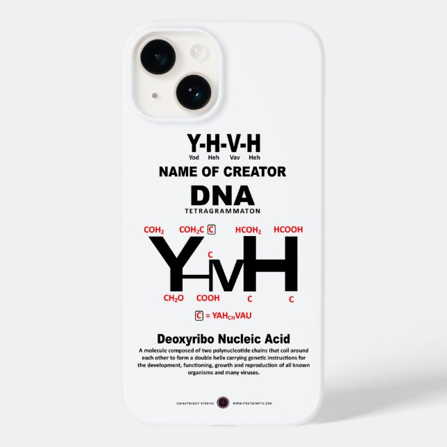 YHVH-DNA Chemical Bond Case-Mate iPhone Hülle (Rückseite)