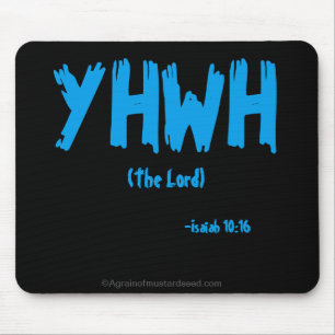 YHWH Bible Quotes Mousepad