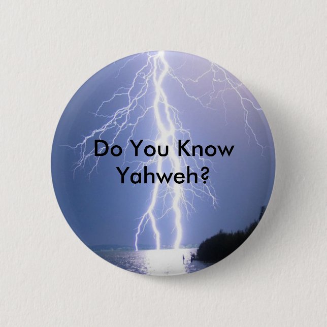 YHWH Blitz Button (Vorderseite)
