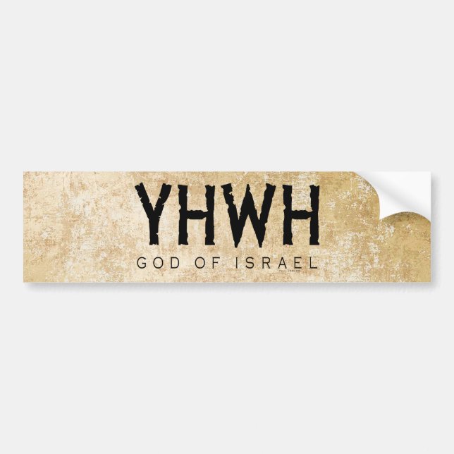 YHWH (Jehovah) Autoaufkleber (Vorne)
