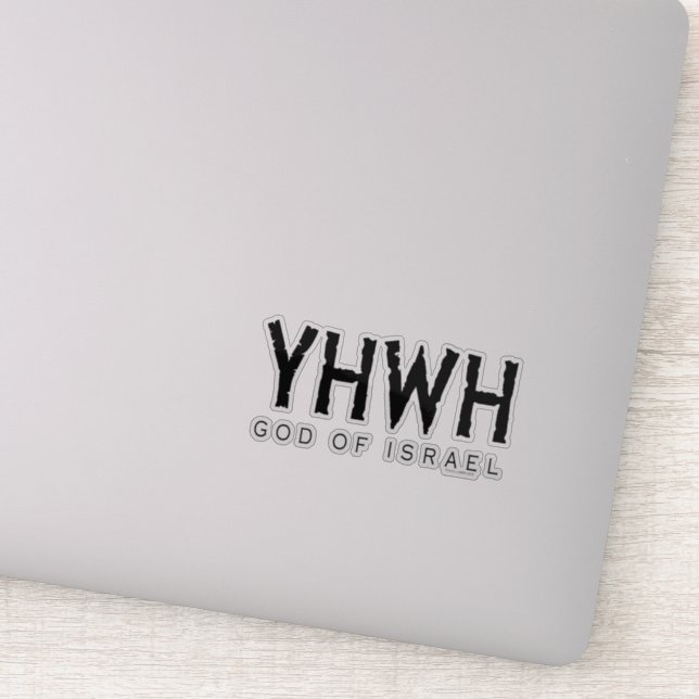 YHWH (Jehovah) Gott Israels Aufkleber (Detail)