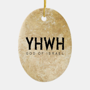 YHWH (Jehovah) Gott Israels Keramik Ornament