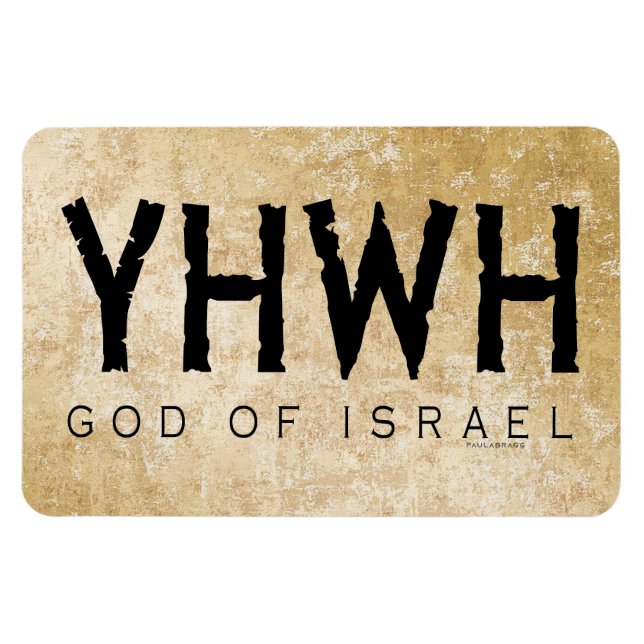 YHWH (Yahweh, Jehovah) Gott Israel Tetragrammaton Magnet (Horizontal)